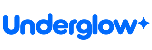 Underglow blue wordmark logo